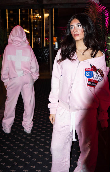 Rhinestone flare sweatsuits adults