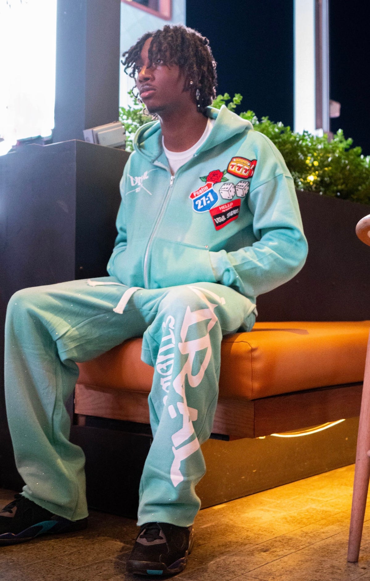 Rhinestone flare sweatsuits adults